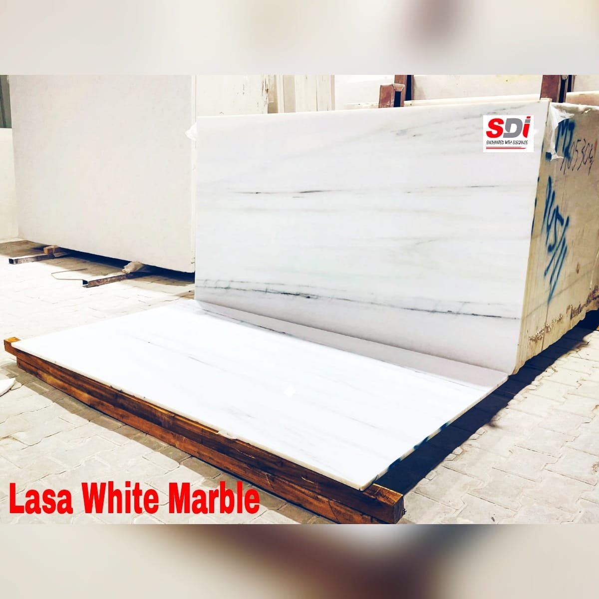 Lasa White Marble Slab